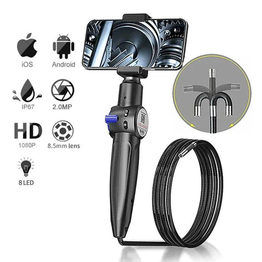 Endoscope Articulating 8.5mm 1080P, 360° Rotate, iOS/Android, 2-10cm Focus - P12 Hub Europe