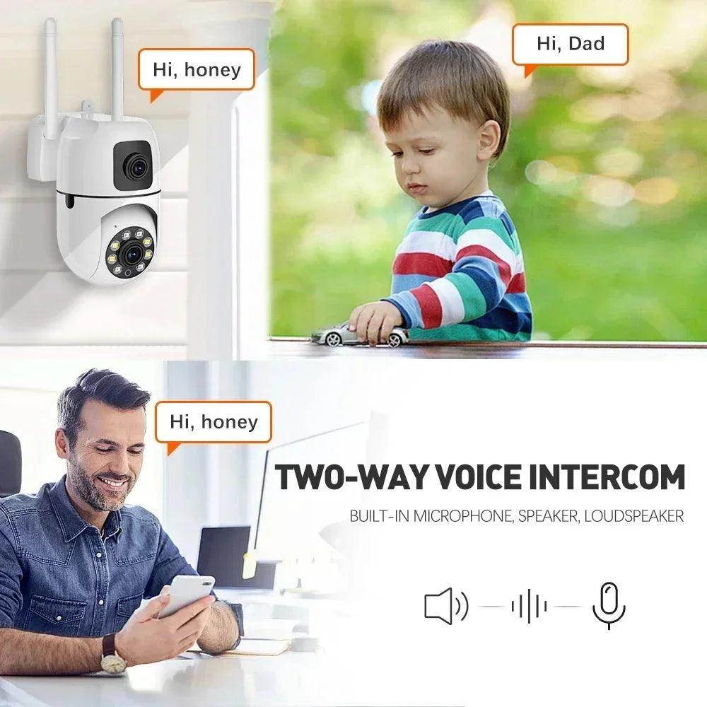 Camera 8MP Dual Lens WiFi PTZ, Auto Track, Color Night - P12 Hub Europe