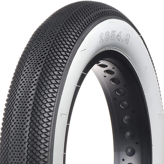 Fat Tire 26x4.0" Antiskid Durable Bike Tyre 26 X 4.0 White Sidewall Bike Tire Universal For Electric Motorcycles Super73 Bikes