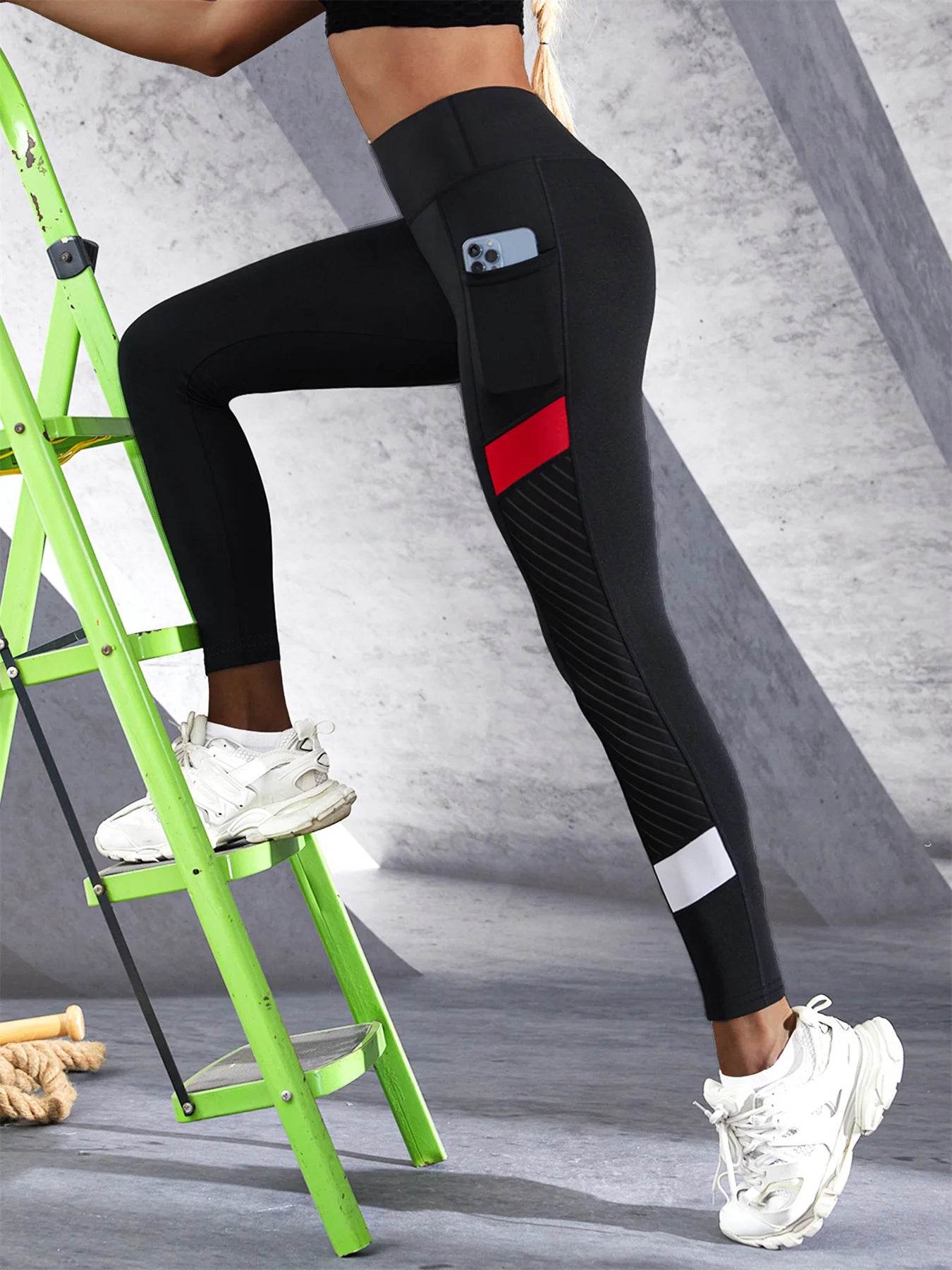 Women's Colorblock Pocket Yoga Leggings - P12 Hub Europe