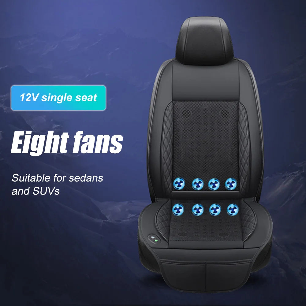 Cooling Car Seat Cushion 8/16/24 fans Massage 12V Car Summer Cool Cushion Fan Blowing Ventilation Seat Covers Cigarette Lighter