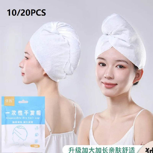 Disposable Dry Hair Cap Absorbent Quick Drying Bag Thick Soft Headscarf Towel Business Travel Shower Cap fo Convenient Hair Care - P12 Hub Europe