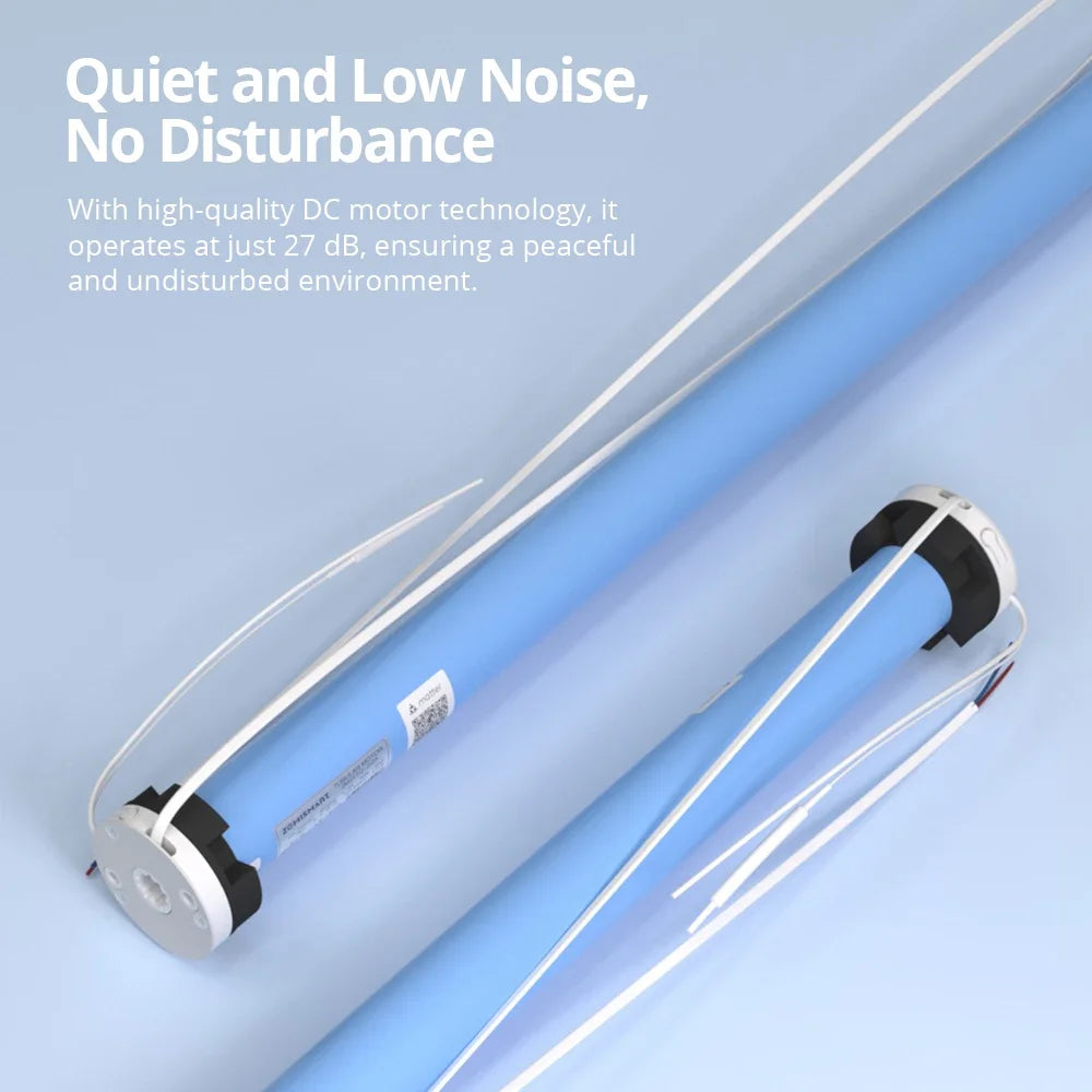 Zemismart Matter Over WiFi 2N Smart Curtain Motor for 37 38mm Tube Roller Shade Engine Google Home Alexa Homekit App Control