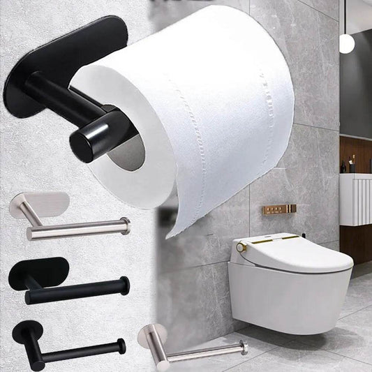 No Drilling Toilet Paper Holder Bathroom Roll Tissue Towel Dispenser Hanger Stainless Steel Napkin Storage Kitchen Accessories - P12 Hub Europe