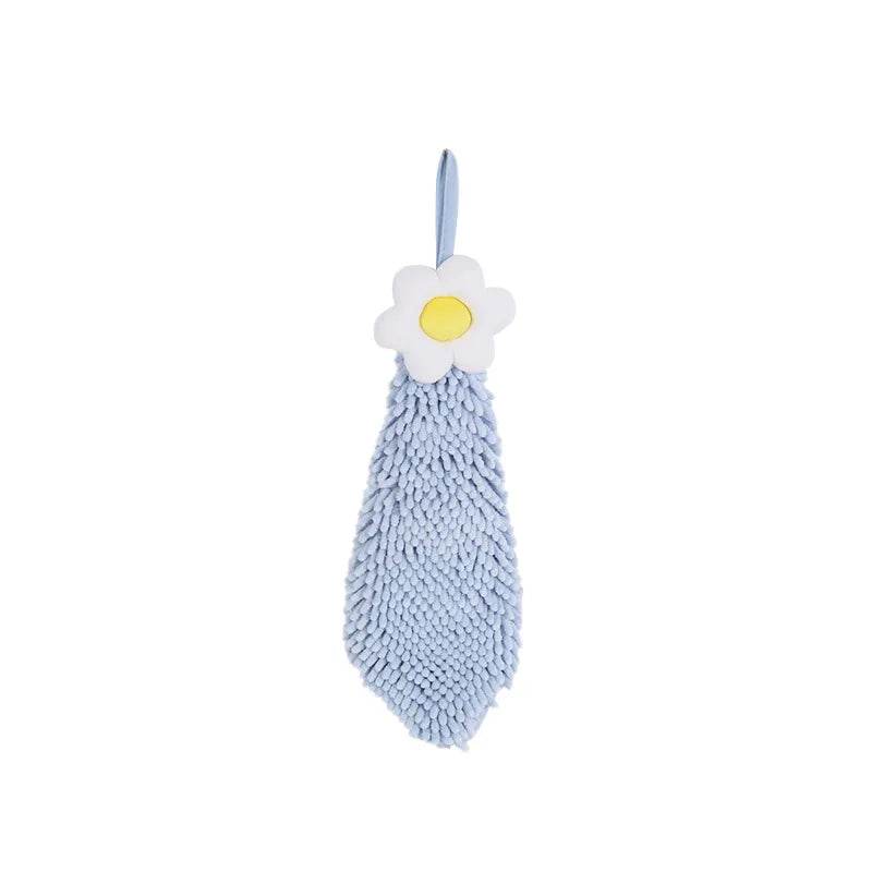 Chenille Hand Towel with Hanging Loops, Quick Dry, Soft, Absorbent, Microfiber, Bathroom, Kitchen - P12 Hub Europe
