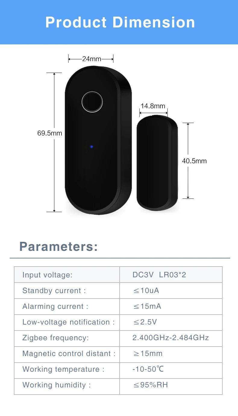 Sensor Door ZigBee Wireless Smart - P12 Hub Europe