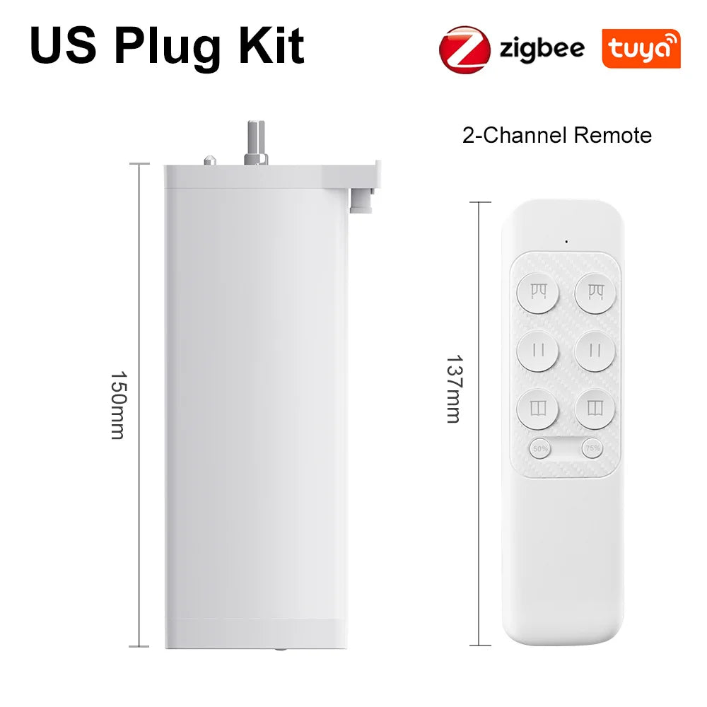 Smart life Tuya Zigbee Electric Curtain Motor automatic Intelligent Support Voice Control Tools Alexa Google Assistant 15cm size
