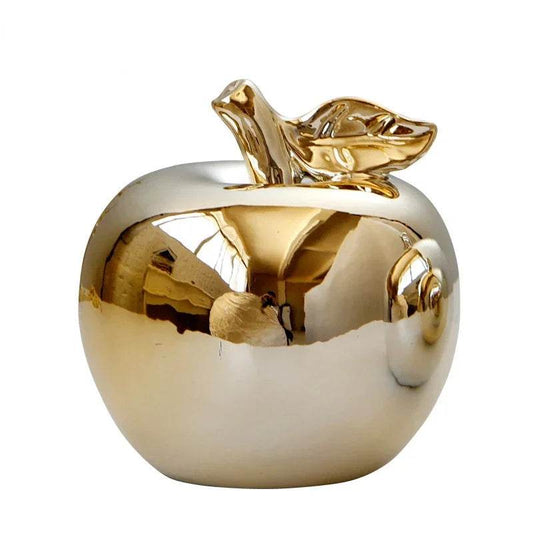 1 pcs Ceramic Golden Apple Figurines for Interior Europe Fruit Decoration Ornaments Home Office Desktop Decor Accessories - P12 Hub Europe