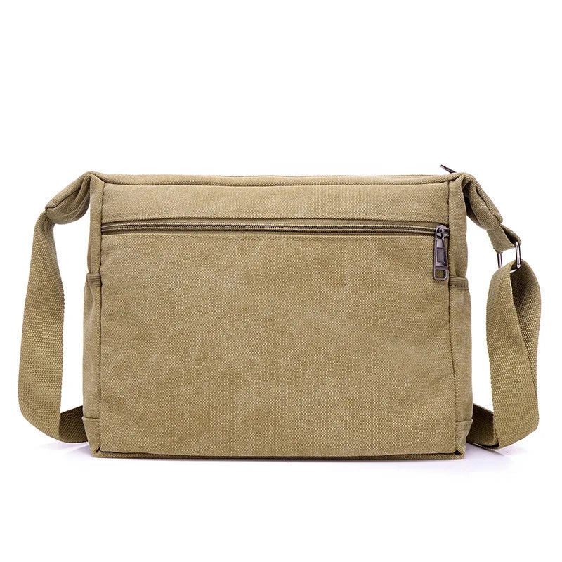 New Men's Canvas Bag Fashion Korean Style unisex daily Shoulder Bag High Quality Messenger Crossbody Bag For Travel