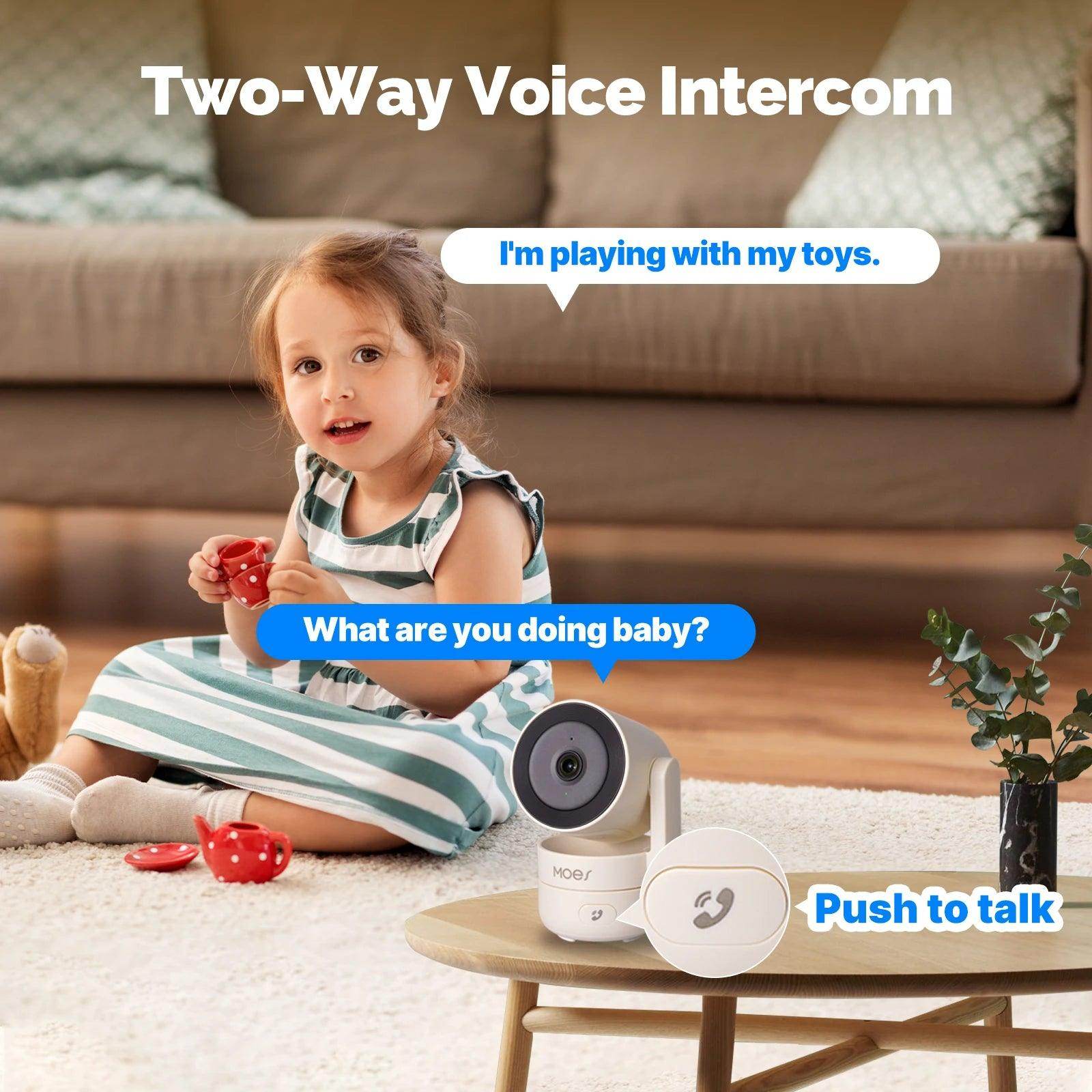 Indoor WiFi Camera 4MP MOES PTZ 360° Audio - P12 Hub Europe