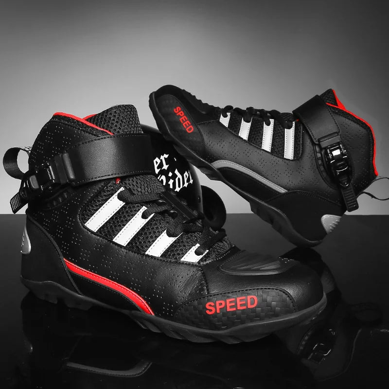 Motorcycle Boots Men Motor Motorbike Riding Shoes Anti-fall Motorcycle Shoes Motocross Off-Road Racing Boots