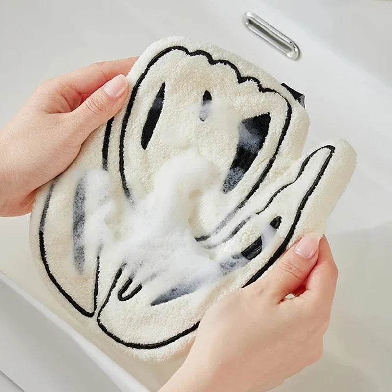 New Style Hand Towel Home Convenient Hanging Double-layer Thickened Speed Dry Absorbent Hand Cloth Kitchen And Bathroom Foot - P12 Hub Europe