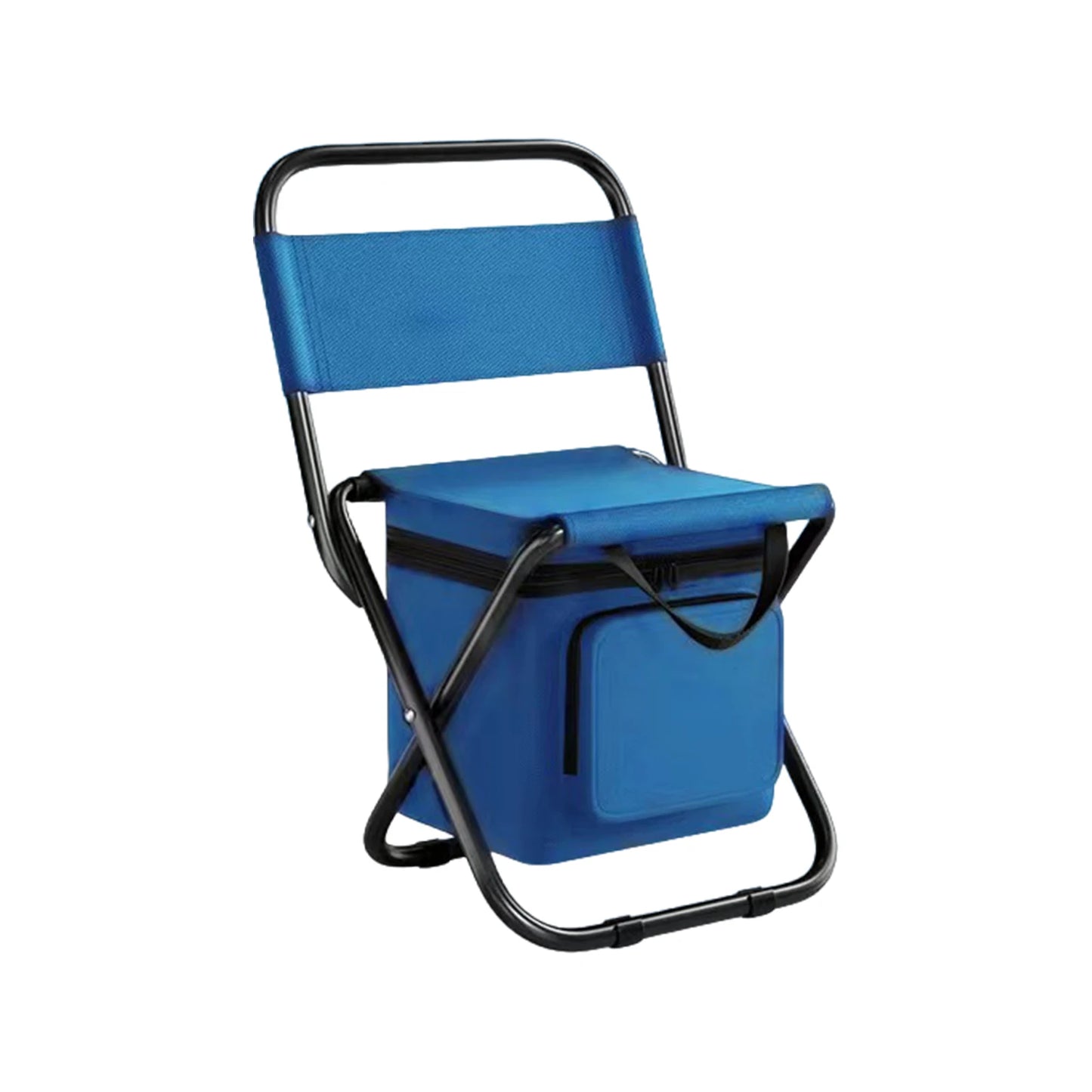 Fishing Stool Detachable Portable Folding Chair Beach Camping Chair with Cooler Bag Backrest Lightweight Outdoor Folding Chair