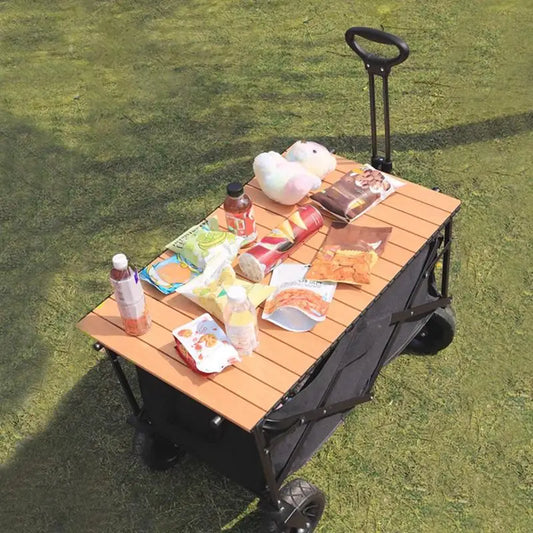 Folding Camping Trolley Table Top Garden Cart Board Folding Table Board Picnic Beach Cart Cover Board Outdoor Picnic Supplies