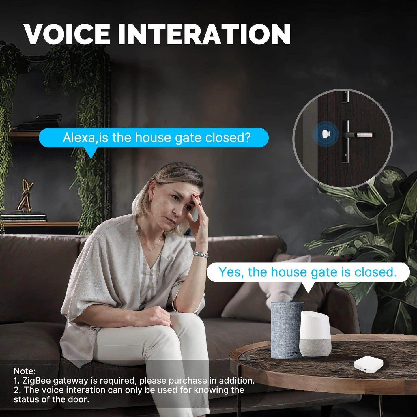 Sensor Door MOES ZigBee Smart - P12 Hub Europe