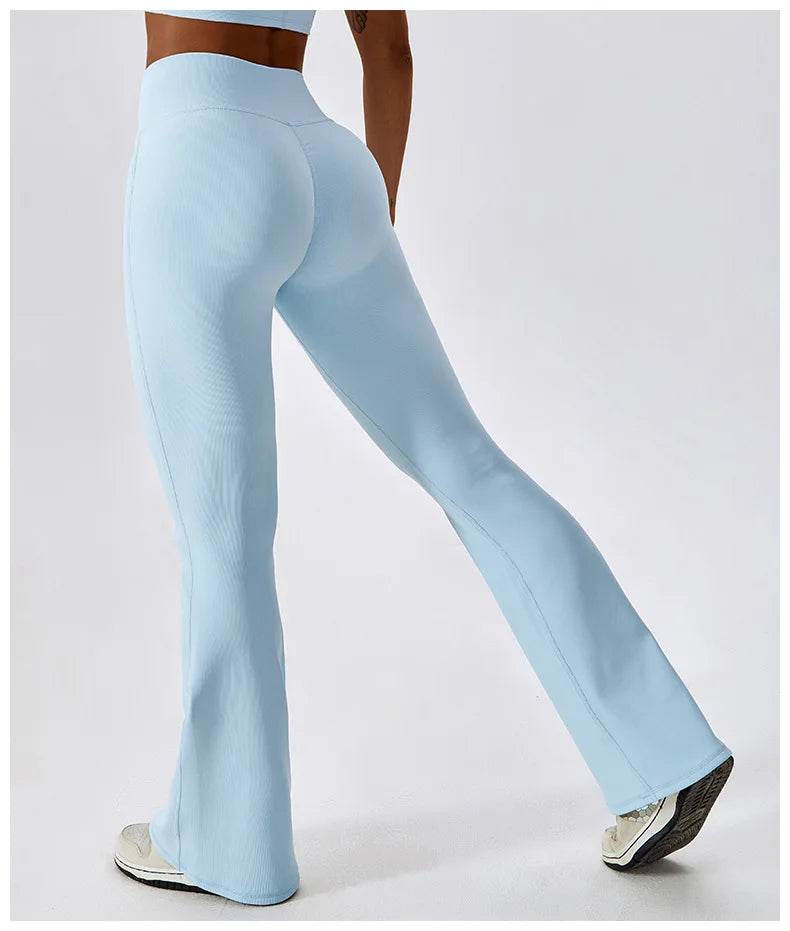 Women's High-Waist Flare Leggings - P12 Hub Europe