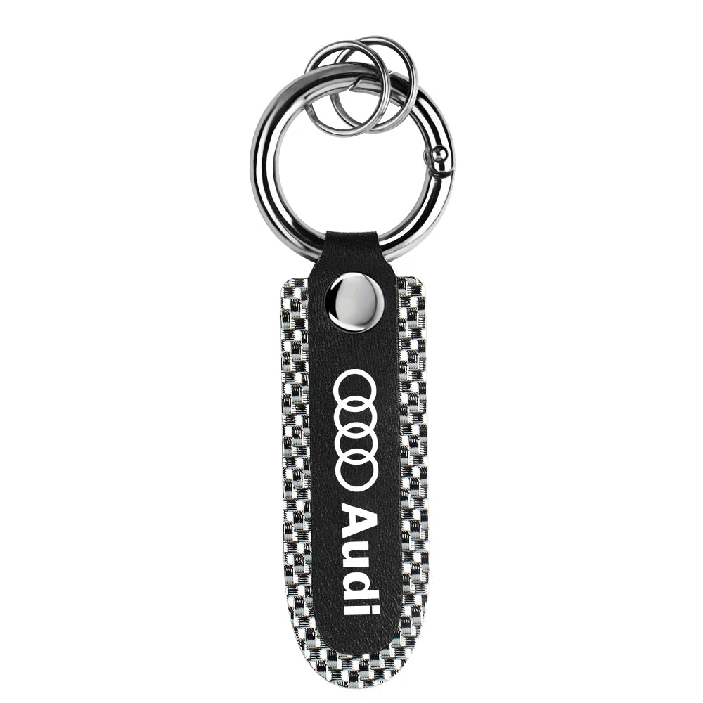 3D Metal/Leather Car Logo Key Chain Keyring Auto Interiors Accessories For Audi Sline A1 A2 A3 A4 A4L A5 A6 A7 A8 A8L TT Q1 Q2