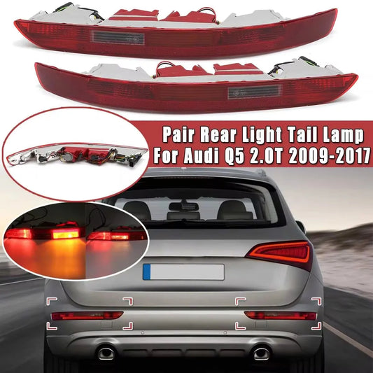 Car Rear Bumper Tail Light For Audi Q5 2.0T 2009-2017 8R0945096 8R0945095 4-Holes Rear Bumper Brake Light Signal Lamp