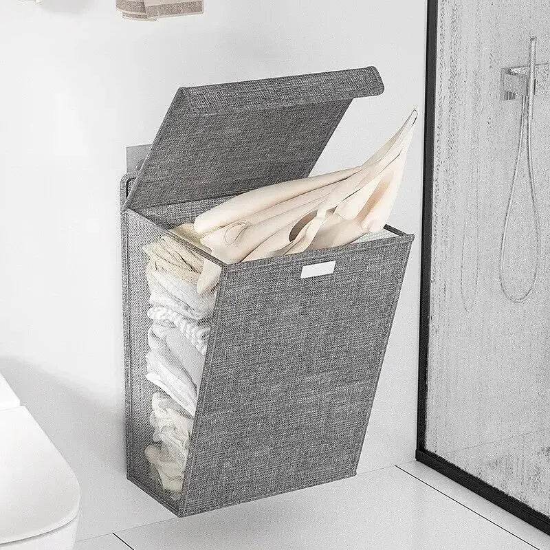 Foldable Adhesive Wall-Mounted Laundry Hamper - P12 Hub Europe