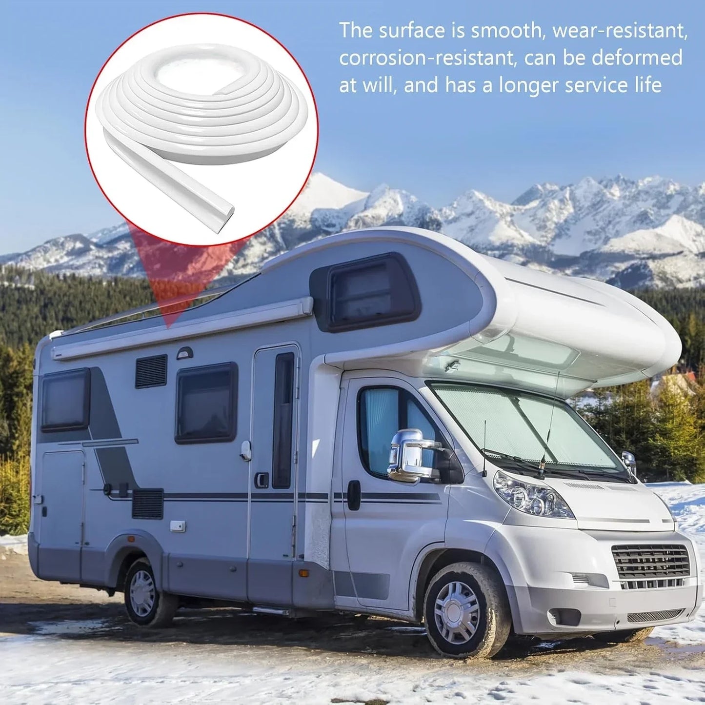 1m Van Gutter Rain GuardDrip Stop Water Guide Rubber Waterproof Sealing Strip for Caravan Motorhome Camper RV Accessories