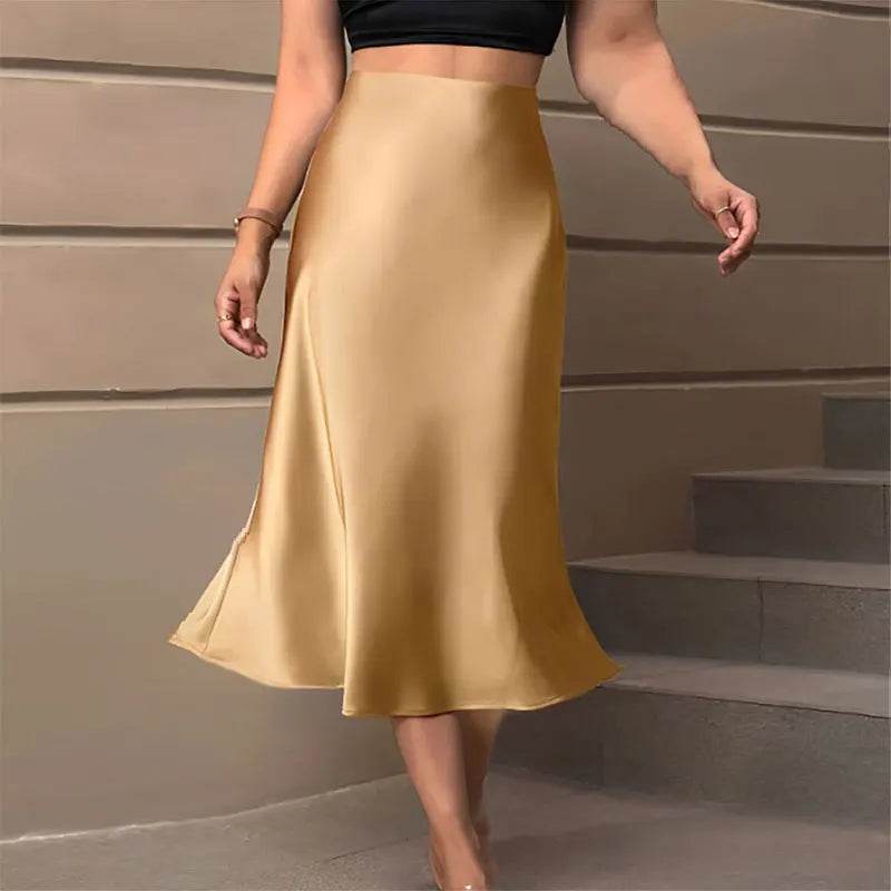 Women's Satin Long Skirt - P12 Hub Europe