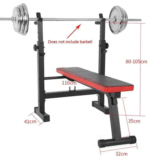 New Folding Bench Sit-Up Board Indoor Barbell Rack Bench Press Squat Rack Bench Press Weight Barbell Rack SJ