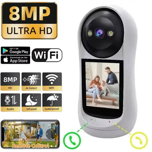 Baby Monitor 8MP WiFi  2.8" Screen, Video Call, Auto Track