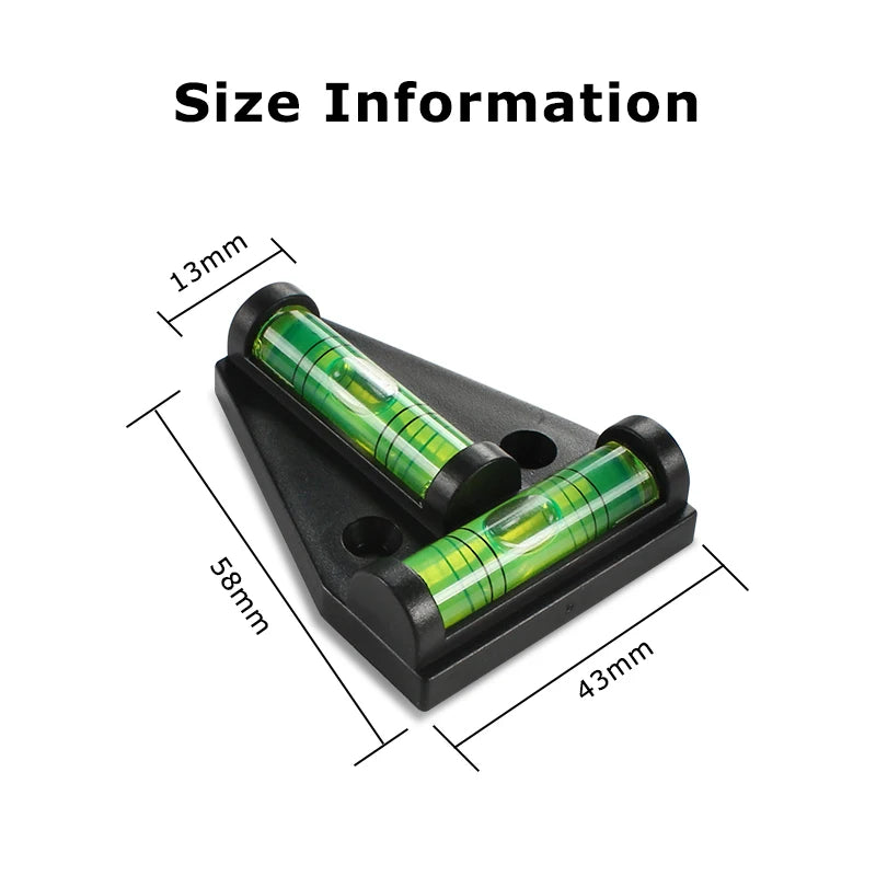 RV T Level Cross Check Bubble Spirit Levels Multipurpose 2 Way Bubble Spirit Levels for Caravan Camper Van Trailers Tripods 4PCS