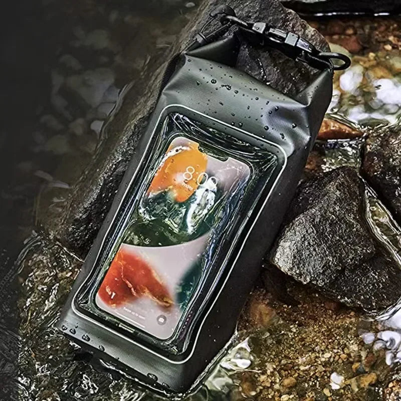 New 2L waterproof bag, outdoor diagonal cross bag, 2-in-1 mobile phone waterproof bag, PVC swimming waterproof bag
