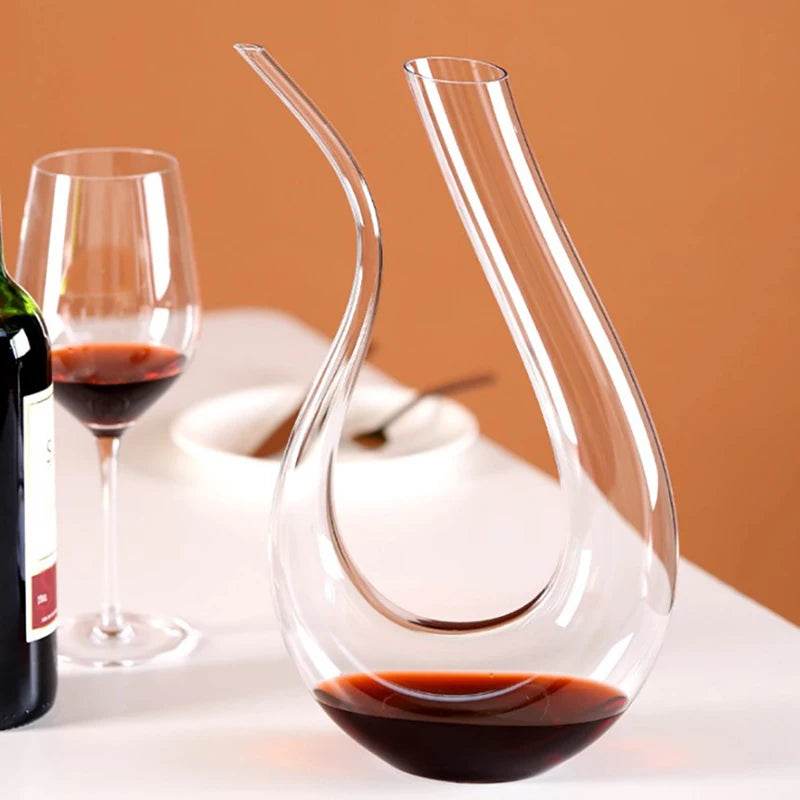 Crystal U-shaped Wine Decanter Gift Box Swan Decanter Creative Wine Separator - P12 Hub Europe