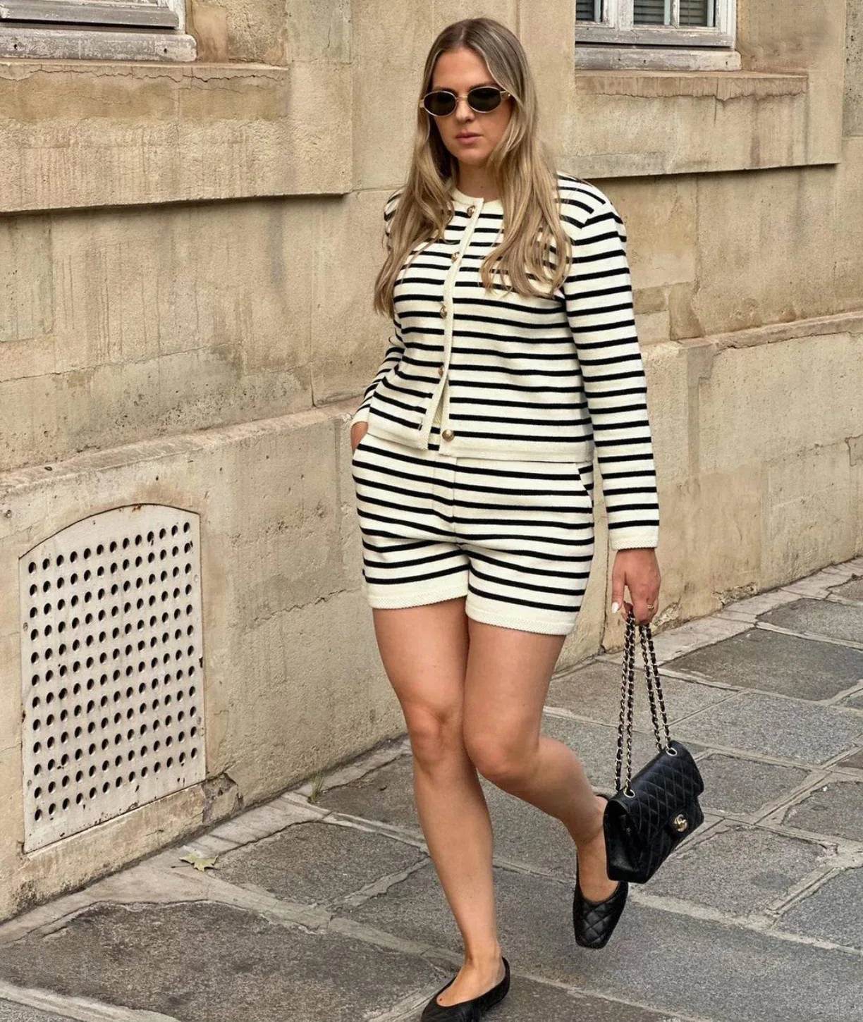 Tossy Zebra Knit Shorts Set - P12 Hub Europe