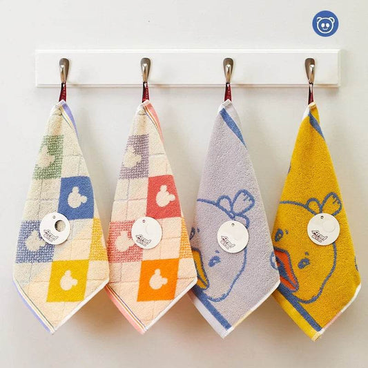 Cotton Children's Square Towel Wash Face Household Soft Absorbent Baby Towel Cartoon Cute Cotton Lint-Free Face Towel - P12 Hub Europe