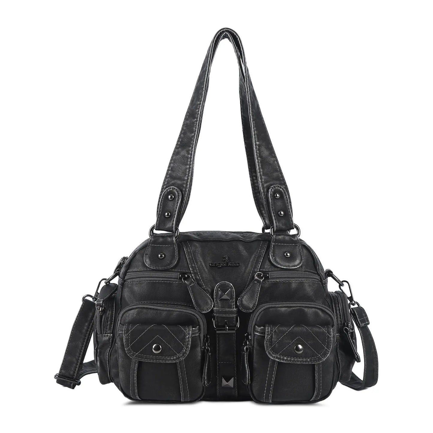 Angelkiss Women Handbags Satchel Top-handle Handbag PU Shoulder Bag Dumpling Pack Give Gifts Shoulder Bags Phone Money Pack