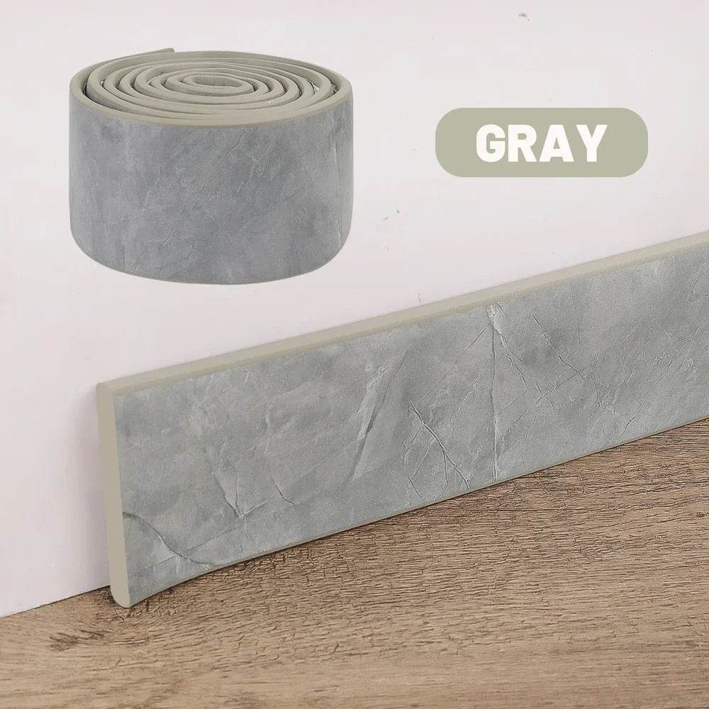 6/2M Marble Striped Skirting Line Waterproof Self Adhesive 3D Wall Sticker Thickened Anti-collision Corner Line Home Decoration - P12 Hub Europe