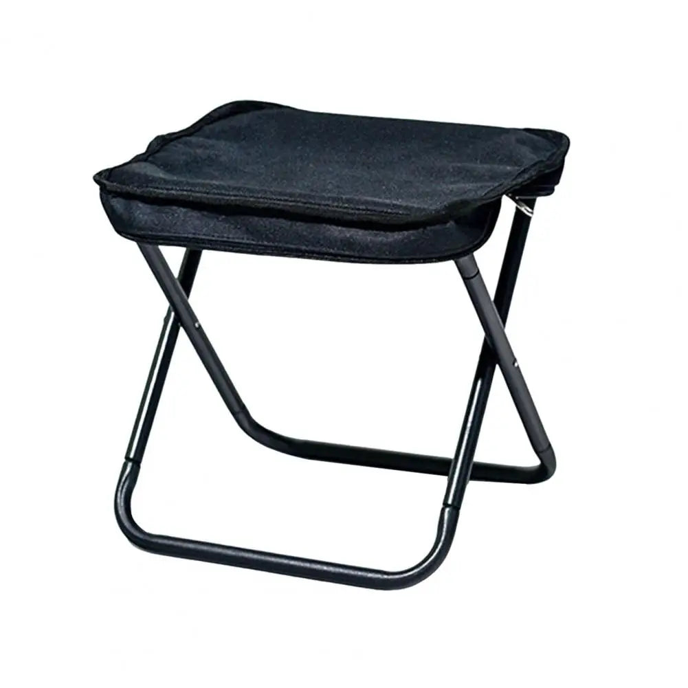 Outdoor Folding Stool with Bag Camping Backpacking Beach Picnic Fishing Chair Collapsible Chair Seat Carbon Steel Folding Stool