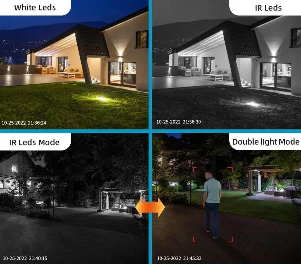 Outdoor PTZ Camera 6K 12MP 3-Lens AI Track, Color Night - P12 Hub Europe