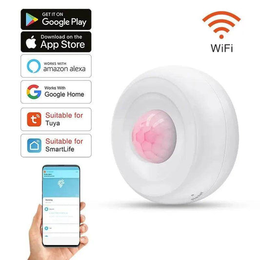 WiFi PIR Motion Sensor Smart Home Alarm | Alexa & Google Control - P12 Hub Europe