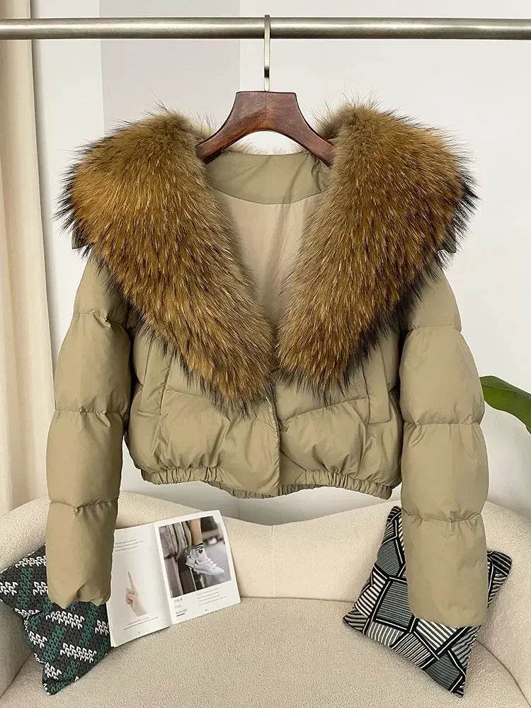 Short Fox Fur Down Puffer - P12 Hub Europe