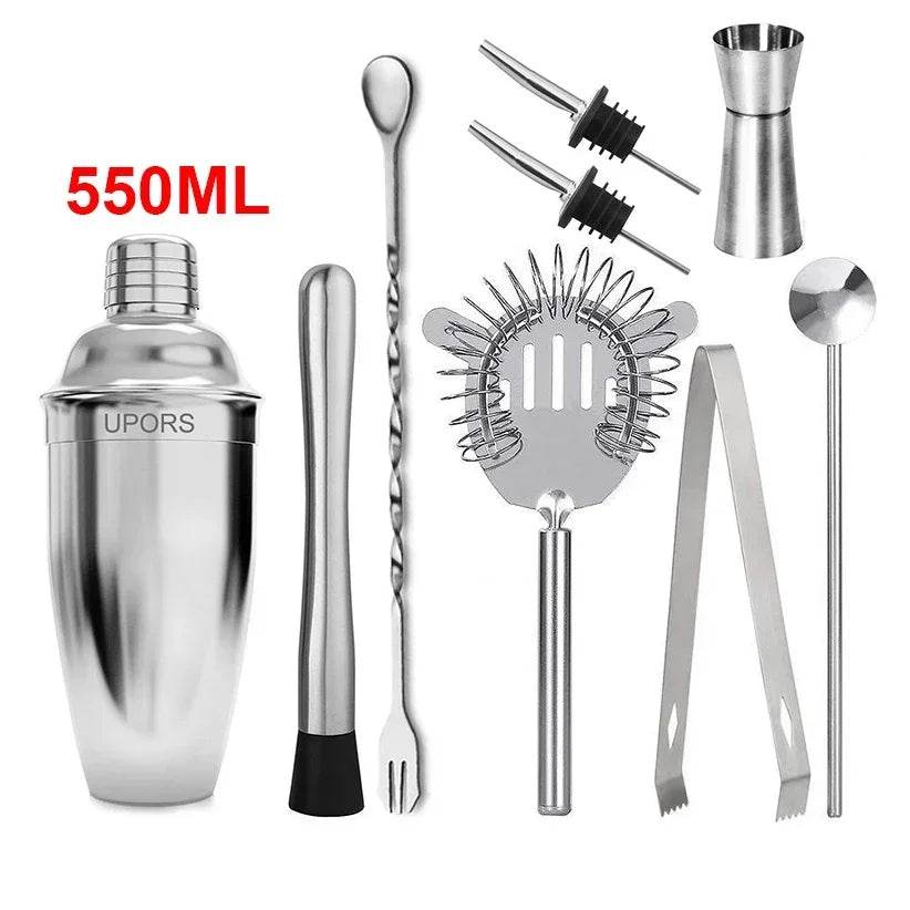 UPORS Stainless Steel Cocktail Shaker Mixer Wine Martini Boston Shaker For Bartender Drink Party Bar Tools 550ML/750ML - P12 Hub Europe
