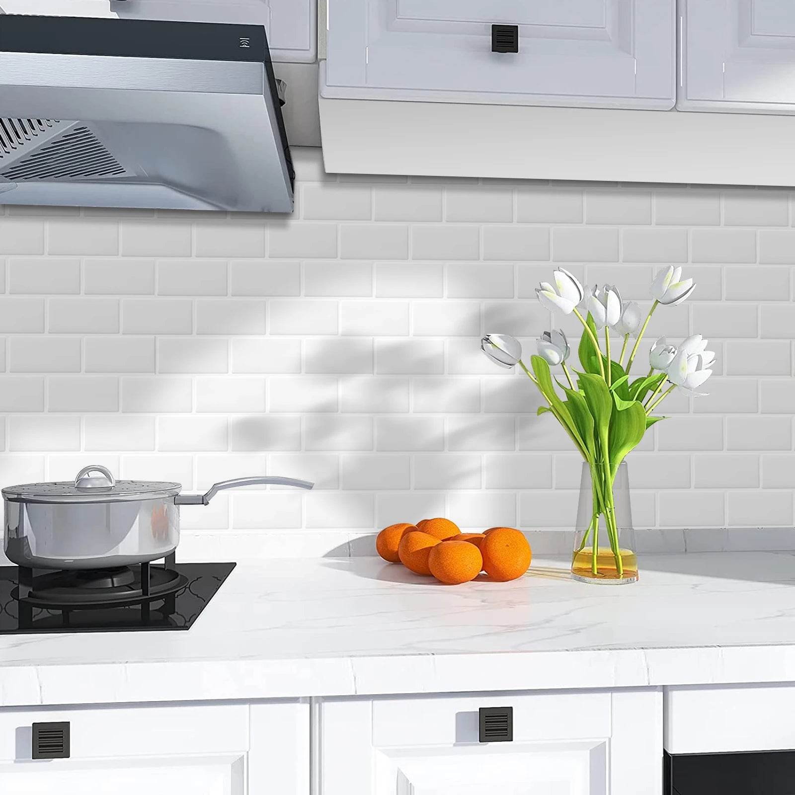 6 PCS 30.5x15.3cm 3D Self-adhesive Kitchen Waterproof Stickers Indoor Wall Renovation Sticker - P12 Hub Europe