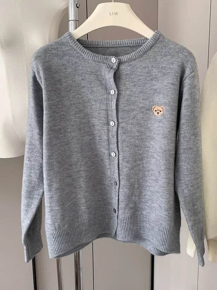 Cartoon Embroidery Cardigan - P12 Hub Europe