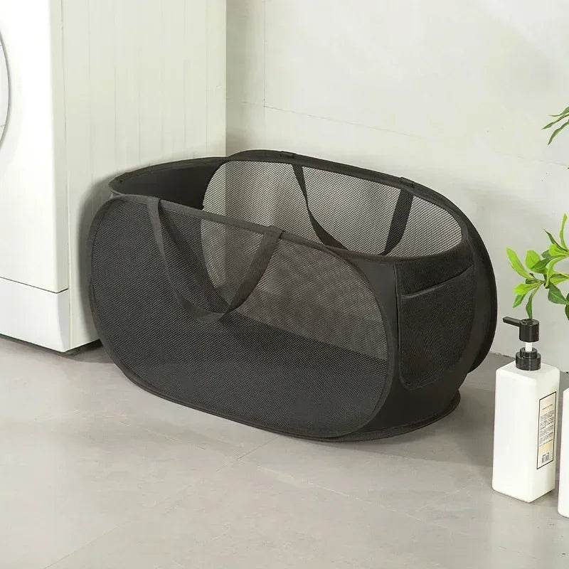 Durable Collapsible Mesh Laundry Hamper - P12 Hub Europe
