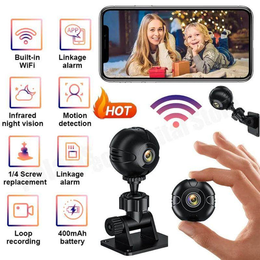 Mini Camera WiFi Night Vision, Motion Detect, Battery - P12 Hub Europe