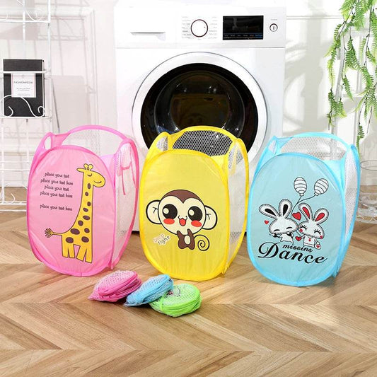Cartoon Foldable Mesh Laundry Hamper - P12 Hub Europe