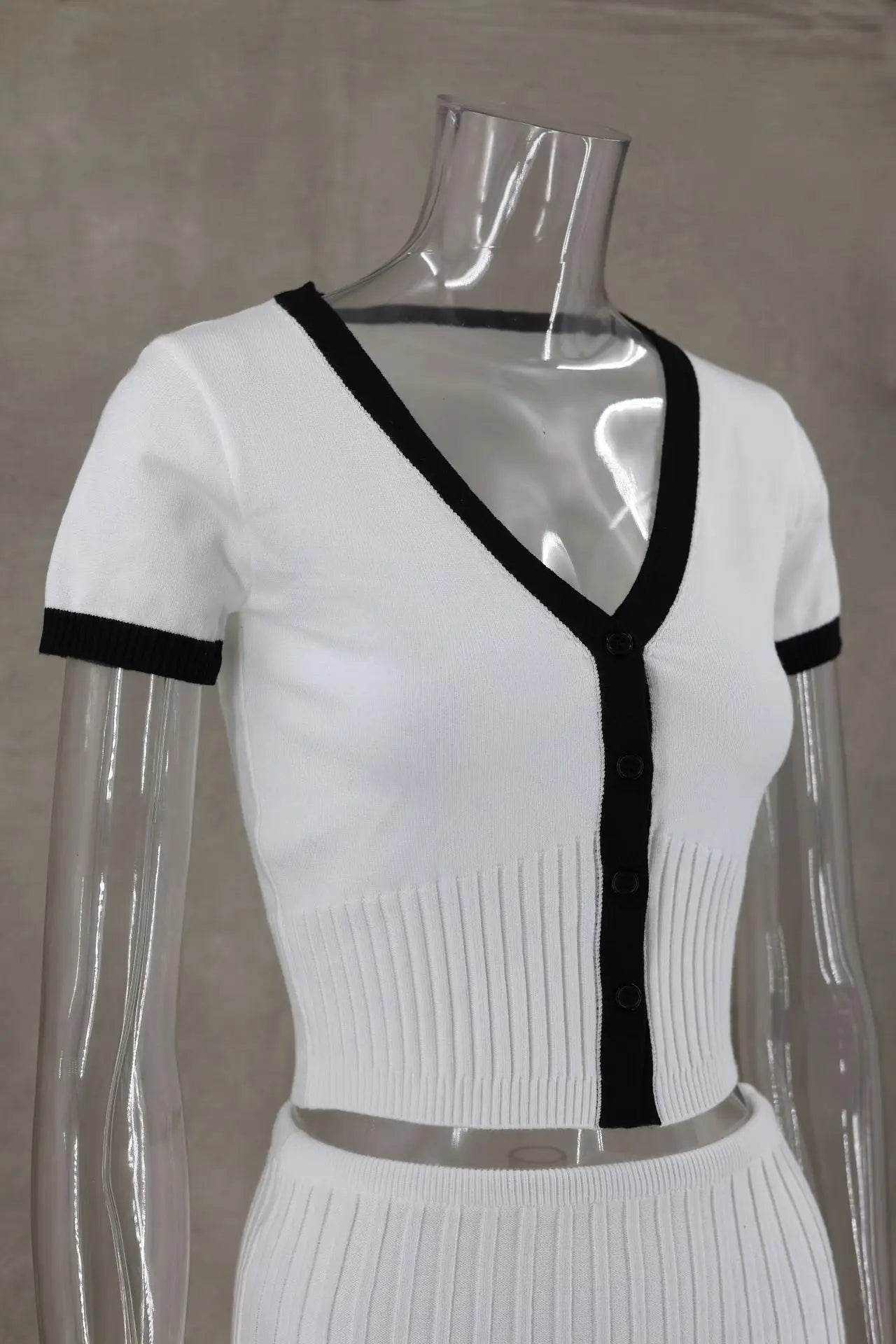 White Crop Top Skirt - P12 Hub Europe