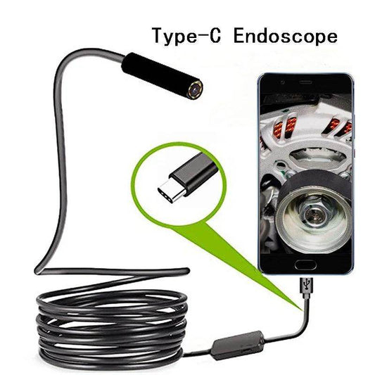 Endoscope Camera Type-C 5.5mm, 480P, 6 LED, IP67, Android, 1-2M - P12 Hub Europe