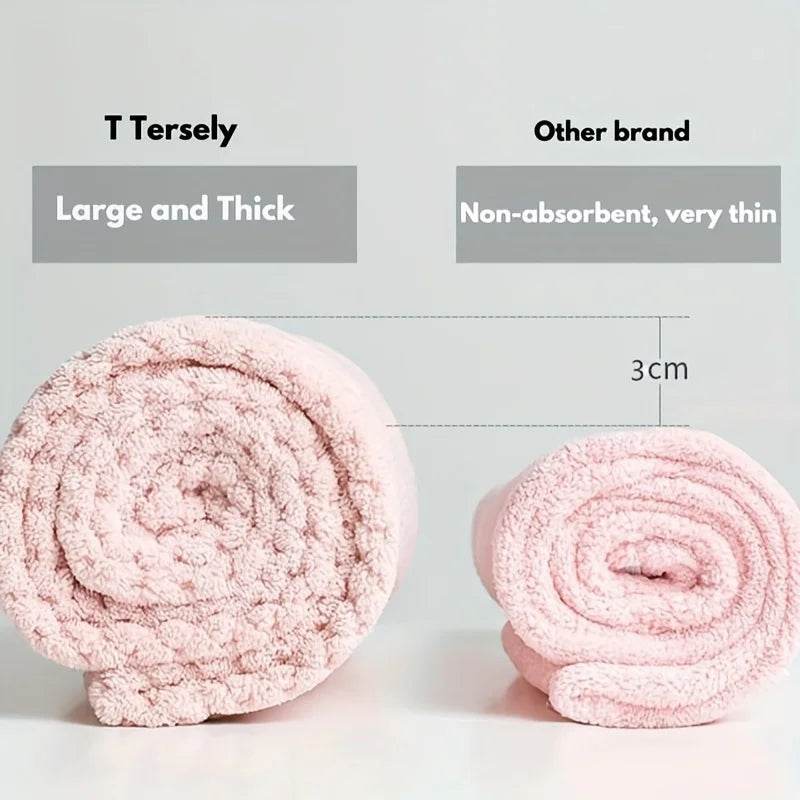 Hair Dry Turban Towel Wraps Solid Color Dry Hair Cap Quick Drying Towel Unisex Soft Bath Head Wraps - P12 Hub Europe