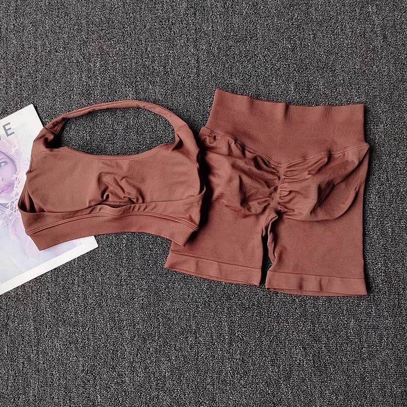 Seamless Halter Sports Shorts Set - P12 Hub Europe