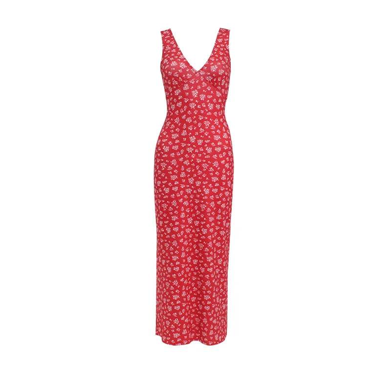2025 French Retro Floral Summer Dress - Beach Skirt - P12 Hub Europe