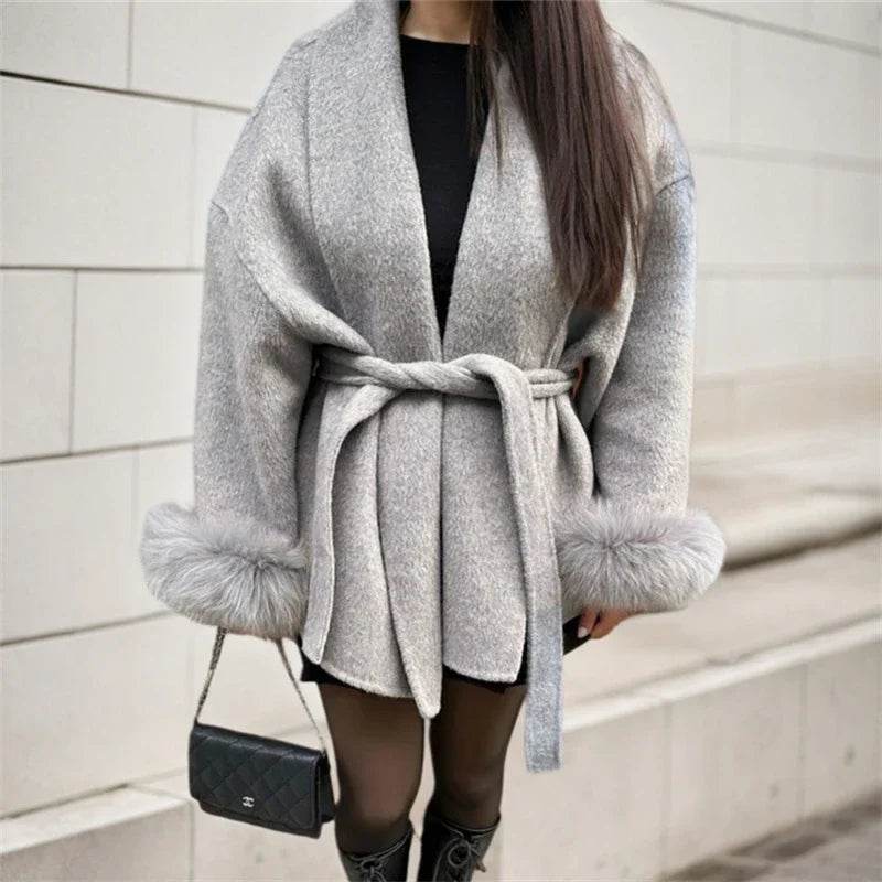 Fox Fur Wool Coat - P12 Hub Europe